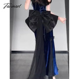 Tavimart - Classic Style Formal Dress Hip Skirt Slim-Fit Figure Flattering Long High Sense