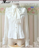 Tavimart Colorful Vintage Cosplay Women Shirt Lace Princess Blouse Lolita Girl Retro Shirts Autumn