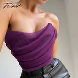 Tavimart Corset Top Y2K Women New Arrivals Floral Sexy Yellow Female Crop For Party Club Double