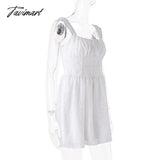 Tavimart Cute Elegant Slim White Dress Women Summer Sexy Lace Patchwork Off Shoulder Short Sleeve