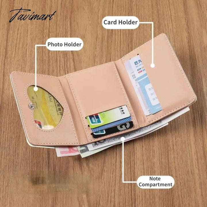 Tavimart - Cute Wallets For Women Star Embroidery Harajuku Style Fashion Beige Coin Purse Luxury