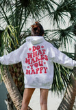 Tavimart Do What Makes You Happy Hoodie Aesthetic Preppy Sayings On Back Trendy Hoodies Positivity
