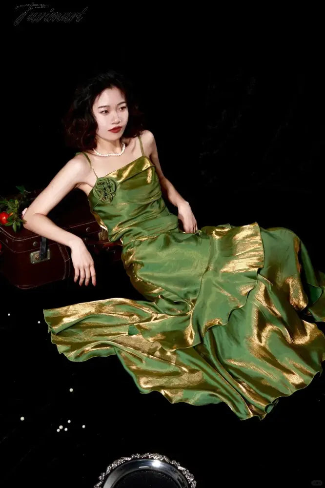 TAVIMART - Elegant Elf Green Ruffled Mermaid Prom Dress Birthday Party tavimart TAVIMART - Elegant Elf Green Ruffled Mermaid Prom Dress Birthday Party tavimart