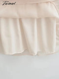 Tavimart Elegant Party Mini Dress Women French Style Retro V - Neck Collect Waist Solid Fashion