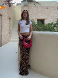 Tavimart - Fashion Leopard Print High Waist Maxi Skirt Women Vintage Sexy Wrap Hip Half Skirts 2024