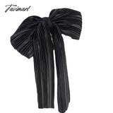 Tavimart Fashion Solid Color Hair Scrunchies For Girl Summer Bow Korean Pontail Scarf Ties