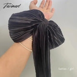Tavimart Fashion Solid Color Hair Scrunchies For Girl Summer Bow Korean Pontail Scarf Ties