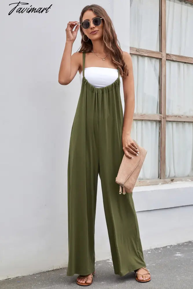 Tavimart Fashion Women’s Jumpsuits Summer Women Rompers New Solid High Waist Sexy Backless Casual