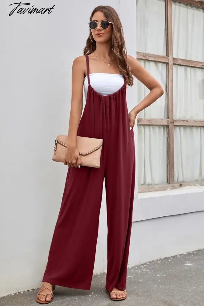 Tavimart Fashion Women’s Jumpsuits Summer Women Rompers New Solid High Waist Sexy Backless Casual