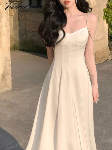 TAVIMART  -  Sexy Spaghetti Strap Light Pink A-Line Mini Dress Women Sleeveless Short Party Gowns Simple Organza Evening Dress