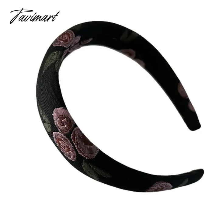 Tavimart - French Retro Rose High Skull Top Hair Sponge Increases The Of All - Match New Hairpin