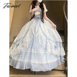 Tavimart French Romantic Style Lolita Op Elegant Girl Cosplay New Chic Fairy Princess Dress Gorgeous Sweet JSK wedding Party Dress