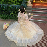 Tavimart French Romantic Style Lolita Op Elegant Girl Cosplay New Chic Fairy Princess Dress