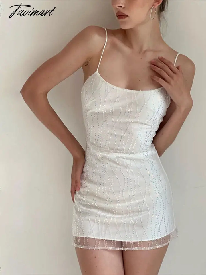 Tavimart High Mini Dresses One Word Neckline Night Club Outfit Sequins tavimart Tavimart High Mini Dresses One Word Neckline Night Club Outfit Sequins tavimart