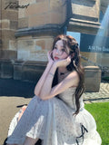 Tavimart - Korean Elegant Fashions 2-Piece Sets For Women 2024 Summer New Sweet Sleeveless Crop Top