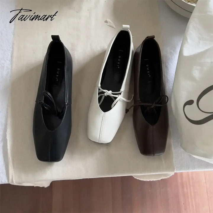 Tavimart - Korean Style Women Casual Flats Comfortable Soft Boat Shoes Loafers Ballerina Shallow