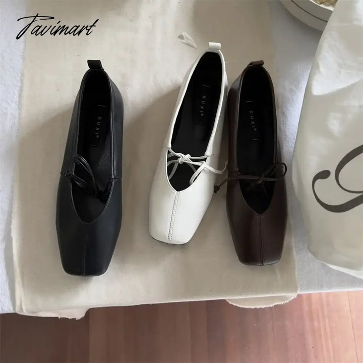 Tavimart Korean Style Women Casual Flats Comfortable Soft Boat Shoes Loafers Ballerina Shallow