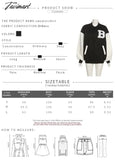 Tavimart Letter Embroidery Patchwork Varsity Jacket Women Autumn Winter Single Breasted Loose