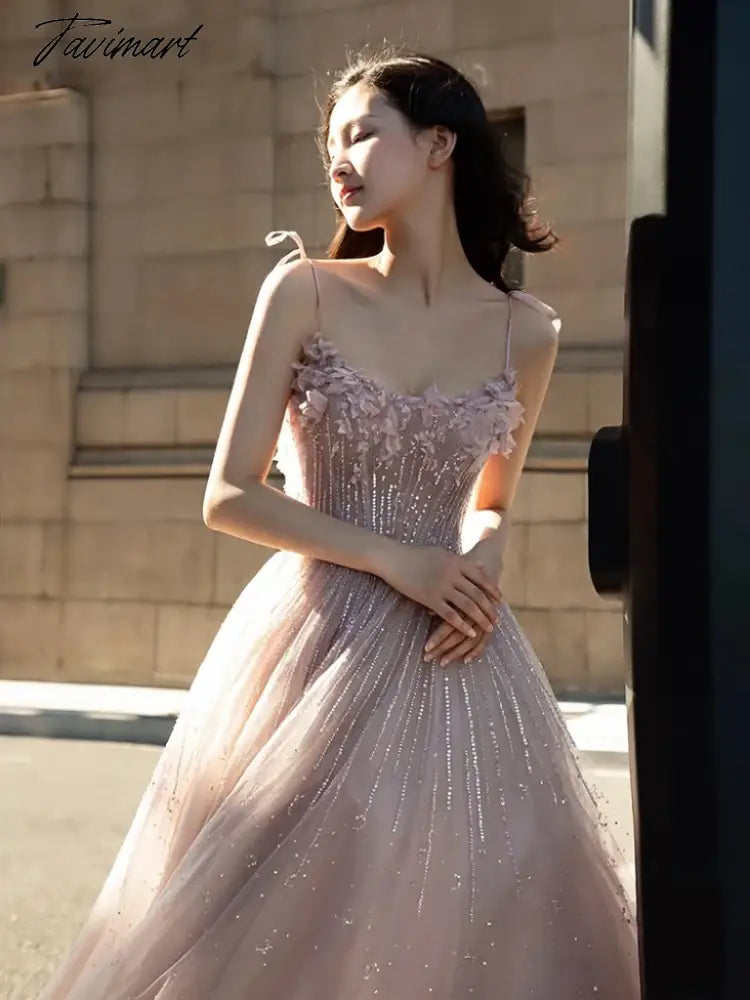 TAVIMART  -  Puss Princess Style 2-Piece Set Women Shiny Strapless Corset+Layered Tulle Puff Skirt Sexy Valentine's Day Party Outfits
