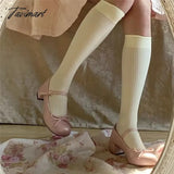 Tavimart - Luxury Fashion Mid Heel 4.5Cm Lolita Shoes Round Toe Jk Uniform Mary Jane Cosplay