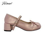 Tavimart - Luxury Fashion Mid Heel 4.5Cm Lolita Shoes Round Toe Jk Uniform Mary Jane Cosplay