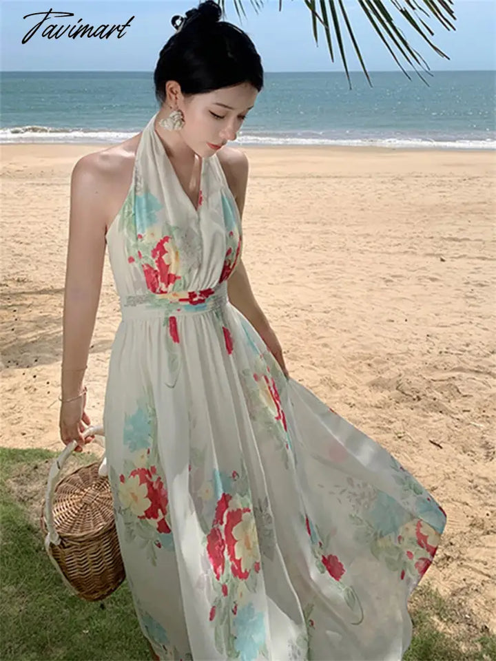 Tavimart Midi Dress Woman Summer New Elegant Sundress Lady Fashion Sexy Beach Party Vestidos Boho