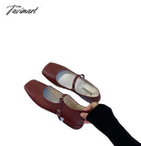 Tavimart - Mixed Colors Shallow Mouth Casual Woman Shoe Square Toe Modis Female Footwear Summer New