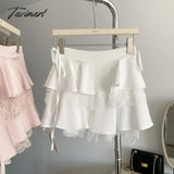 TAVIMART -  New Summer Fluffy Skirt for Women High Waist A-line Design Cake Skirt Unique Sensual Sexy  Mini Short Skirt