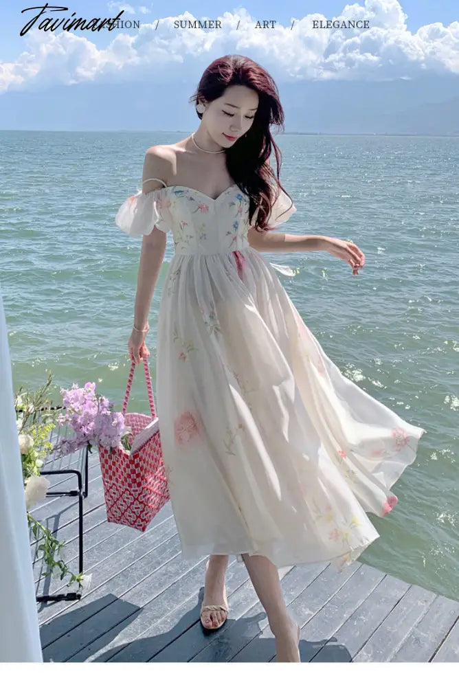 Tavimart Party Summer Dresses Flowy Vintage Prom Elbise Chic Holiday B – tavimart Tavimart Party Summer Dresses Flowy Vintage Prom Elbise Chic Holiday B – tavimart