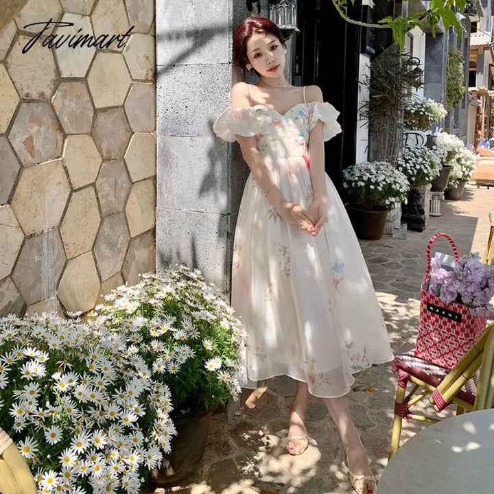 vintage dresses summer Tavimart Party Summer Dresses Flowy Vintage Prom Elbise Chic Holiday B – tavimart