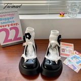 Tavimart - Retro Fashion Fragrance Mary Jane Lolita Jk Uniform Shoes Thick Soles Bow Pu Summer