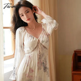 Tavimart Satin Long One - Piece Dress Gown Designer Clothes Women Luxury Sleepwear Summer Elegant