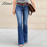 Tavimart Slim Fit Flared Jeans Girls Skinny Pants Female Clothes Spring Summer Mid Waist Casual
