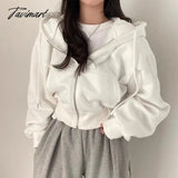 Tavimart Solid Loose Winter Clothes Women Autumn Basic Street Casual Jacket Fashion Hoodies