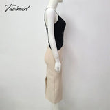 Tavimart Spaghetti Strap Bandages Dress New Women Sexy Lace Patchwork Clothing Club Party Celebrity