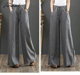 Tavimart Spring Summer Literary Ladies Loose Over Size Wide Leg Pants High Waist Mopping The Floor