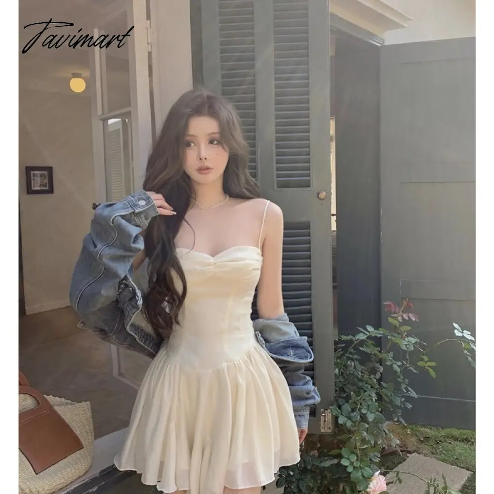 TAVIMART  -  Cool Girl Vintage Pleated Mini Skirt Sexy Low Waist Women Summer Skirts Y2K saia main image 0