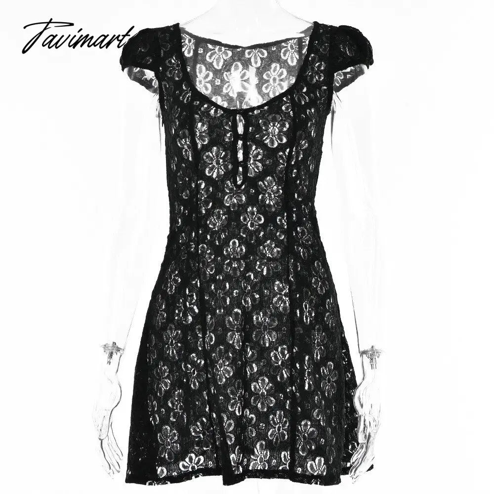 TAVIMART  -  Sexy Hollow Out Dress For Women Fashion Off Shoulder Patchwork Long Sleeve Maxi Dresses Party Club Elegant Evening Dress main image 0