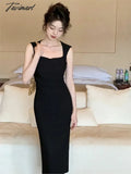 Tavimart - Summer Classic Solid Color Elegant Dress Women’s New Slim - Fit Slimming Sleeveless