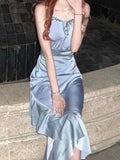 Tavimart Summer Glitter Elegant Dress Women Designer Ruffle Flounce Midi Female Korean Fashion