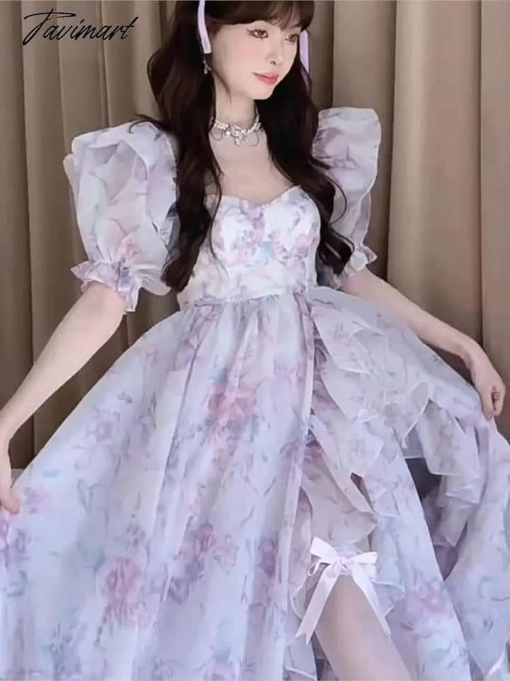 Tavimart Summer super organza fairy princess puff sleeve long-sleeved tavimart Tavimart Summer super organza fairy princess puff sleeve long-sleeved tavimart