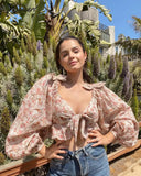 Tavimart Summer Women Tops New Arrivals Causal Floral Long Sleeve Elegant Ruffle Top For Beach Sexy
