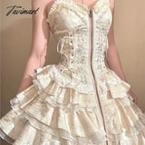 Tavimart - Sweet Elegant Lady Suspender Dress Women’s Season Cake Skirt