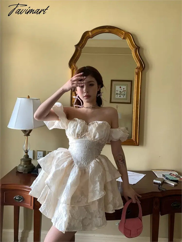 Tavimart Sweet French Vintage Dress Women Summer New Princess Puff Sle tavimart Tavimart Sweet French Vintage Dress Women Summer New Princess Puff Sle tavimart