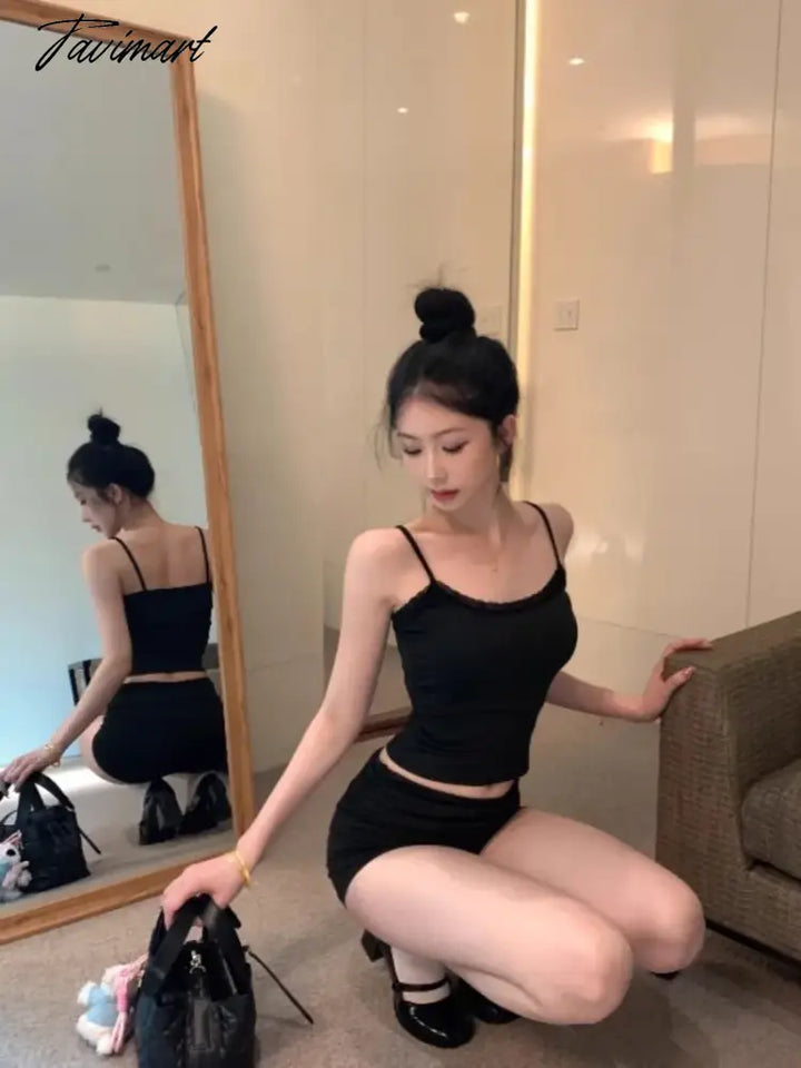 TAVIMART - Sweet Hot Girl Sexy Suit Women's Spring Slim Fit Strap Vest tavimart TAVIMART - Sweet Hot Girl Sexy Suit Women's Spring Slim Fit Strap Vest tavimart