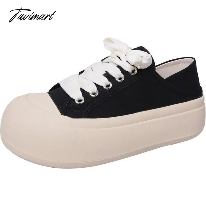 Tavimart - Thick Sole Simple High Sense Increase Ladies Shoes 2024 New Spring And Autumn Light