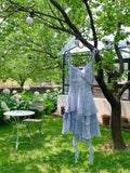 Tavimart Tie - Dye Lace - Up Dress Women Spring Back Hollowed Out Suspender Skirt A - Line Korean