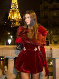 Tavimart Velvet Sleeveless Off Shoulder Slim Mini Dress For Women Elegant Red Strapless Short Dresses Female 2024 Ladies Party Club Robes