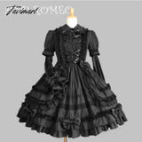 Tavimart Victorian Dress Kawaii Girl Gothic Lolita Op Loli Cosplay Gothic Palace Sweet Vintage Lace