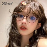 Tavimart - Vintage Retro Eyeglass Frames Oval Shape Blue Light Blocking Men’s Frame Glasses